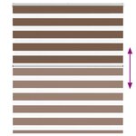 vidaXL Store zèbre marron 125x150cm largeur du tissu 120 9cm polyester