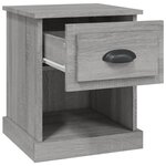 vidaXL Tables de chevet 2 Pièces sonoma gris 39x39x47 5cm bois ingénierie