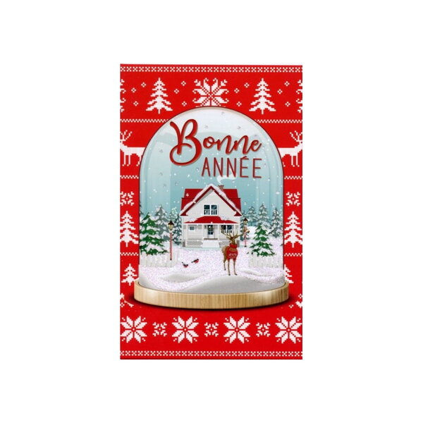 Carte de voeux avec enveloppe - lot de 5 cartes bonne année