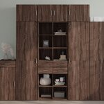 vidaXL Buffet haut chêne marron 70x42 5x185 cm bois d'ingénierie