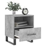 vidaXL Table de chevet gris béton 40x35x47 5 cm bois d’ingénierie