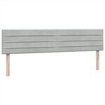 vidaXL Sommier à lattes de lit et matelas gris clair 180x210cm velours