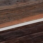 vidaXL Table basse argenté acier inoxydable et bois de mélèze massif