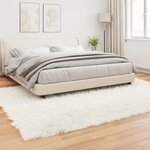 vidaXL Tapis en fausse Tafalla Blanc 240 x 340 cm Polyester