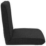 vidaXL Fauteuil de sol ajustable Noir Tissu