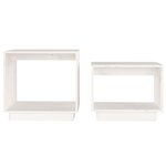 Vidaxl tables basses gigognes 2 pièces blanc bois de pin massif
