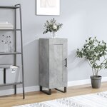 vidaXL Buffet Gris béton 34 5x34x90 cm Bois d'ingénierie