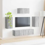 vidaXL Ensemble meuble TV 5 Pièces Gris Sonoma Bois d'ingénierie