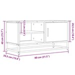vidaXL Meuble TV sonoma gris 80x34 5x40 cm bois d'ingénierie et métal