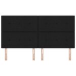 vidaXL Tête de lit LED avec des lumières à LED Noir 180 cm Polyester