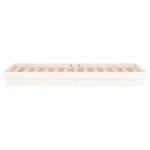 vidaXL Cadre de lit à LED sans matelas blanc 90x200 cm bois massif