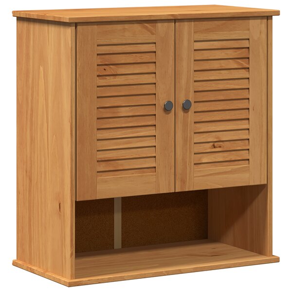 vidaXL Cabinet de Salle de Bain Suspendu avec stockage Marron Miel