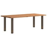 vidaXL Table à manger marron clair bois de chêne massif rectangulaire