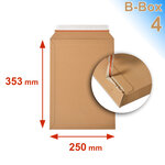 Lot de 50 enveloppes carton b-box 4 marron format 250x353 mm