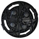 vidaXL Chariots à plantes avec roues 2 Pièces Diamètre 30 cm Noir 170 kg