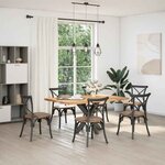 vidaXL Pied de table à manger en forme d'araignée  anthracite  85 x 85 x (72-73) cm  acier
