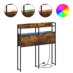 vidaXL Tête de lit de rangement Chêne fumé 100 cm Bois d'ingénierie