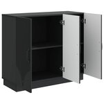 vidaXL Buffet Noir 89 x 34 5 x 77 cm Bois d'ingénierie