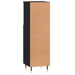 vidaXL Armoire de salle de bain noir 30x30x100 cm bois d'ingénierie