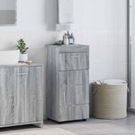 vidaXL Cabinet de salle de bain TULUM Sonoma gris 37 x 31.5 x 82 cm