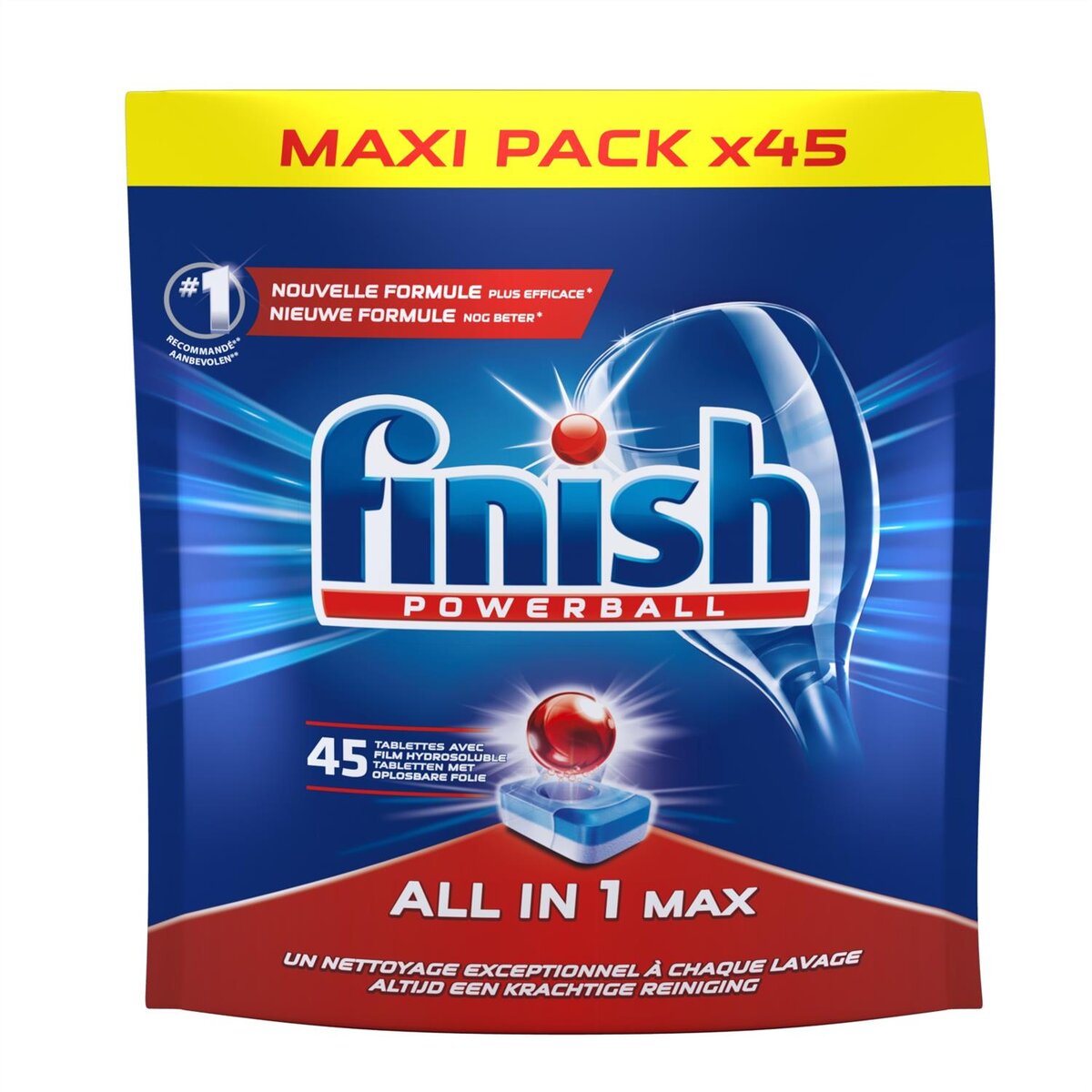 Pastilles Lave-Vaisselle Powerball All in One Max - 45 Tablettes Lave-Vaisselle  FINISH - La Poste