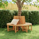 vidaXL Bancs circulaires 2 Pièces demi-rond Ø160 cm bois massif de teck