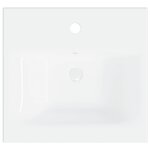 vidaXL Lavabo encastré avec robinet 42x39x18 cm céramique blanc