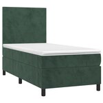 vidaXL Sommier à lattes de lit et matelas Vert foncé 80x200 cm Velours