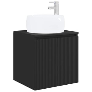 vidaXL Vanité de lavabo mural Noir 49 5 x 44 5 x 66 cm