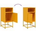 vidaXL Tables de chevet 2 Pièces jaune moutarde 36x39x78 cm acier