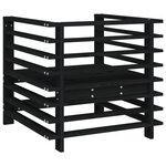 vidaXL Chaises de jardin lot de 2 noir bois massif de pin