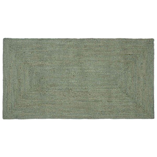 vidaXL Tapis de surface Rectangulaire Vert olive 80 x 150 cm Jute