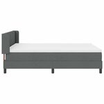 vidaXL Lit boxspring avec matelas avec matelas Gris foncé 160 x 200 cm