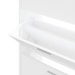 vidaXL Armoire à chaussures Blanc 63x24x103 cm Bois d'ingénierie