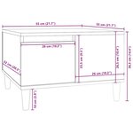 vidaXL Table basse noir 55x55x36 5 cm bois d'ingénierie