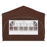 vidaXL Tente de fête pop-up 575 x 288 x 245 cm Marron Tissu Oxford