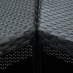vidaXL Ensemble de bar de jardin 16Pièces et coussins Résine tressée Noir
