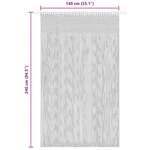 vidaXL Rideau en macramé 140x240 cm Coton