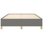 vidaXL Cadre de lit sans matelas gris foncé 140x200 cm tissu