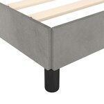 vidaXL Cadre de lit avec tête de lit Gris clair 160x200 cm Velours