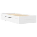 vidaXL Cadre de lit blanc 75x190 cm bois d'ingénierie