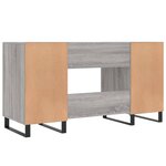 Bureau table poste de travail meuble d'ordinateur informatique étude sonoma 140 x 50 x 75 cm bois d'ingénierie gris 02_0023954
