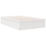 vidaXL Lit bibliothèque sans matelas blanc 120x200 cm bois pin massif