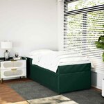 vidaXL Sommier à lattes de lit avec matelas Vert foncé 90x200 cm