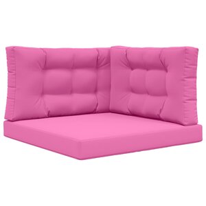 vidaXL Coussin de canapé d'extérieur 3 Pièces Rose Polyester