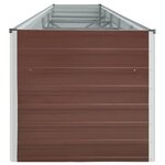 vidaXL Lit surélevé de jardin Acier galvanisé 400x80x45 cm Marron