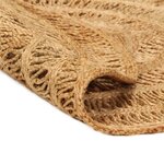 vidaXL Tapis Jute tressé à la main 180 cm Rond