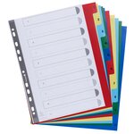Intercalaires Imprimés Numériques Pp Couleurs 12/100e - 10 Positions - A4+ - Assorties Vives - X 20 - Exacompta