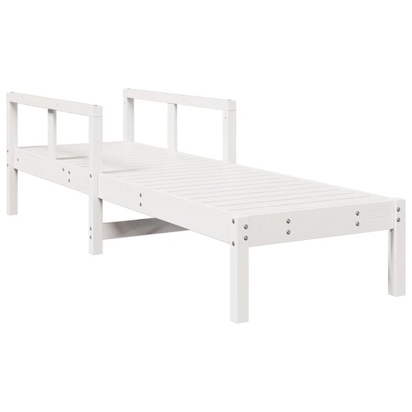 vidaXL Chaise longue blanc 199 5x62x55 cm bois massif de pin