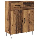 vidaXL Haut Armoire Bois Ancien 69 5 x 34 x 180 cm Bois d'ingénierie
